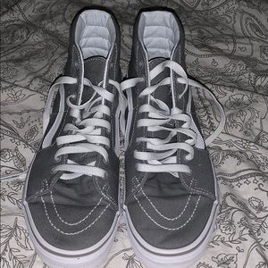 gray high top vans